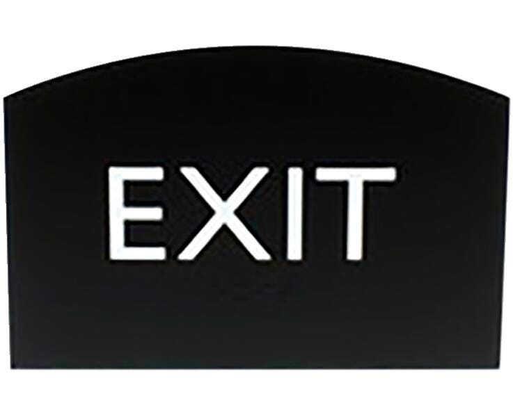 Lorell Exit Sign, 4.5 x 6.8 x 0.5 Inches, Black, Item Number 2025932